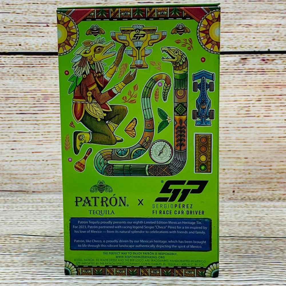 Patron‎ Silver Tequila Collector's Tin Sergio Perez F1 Race Car Driver Limited